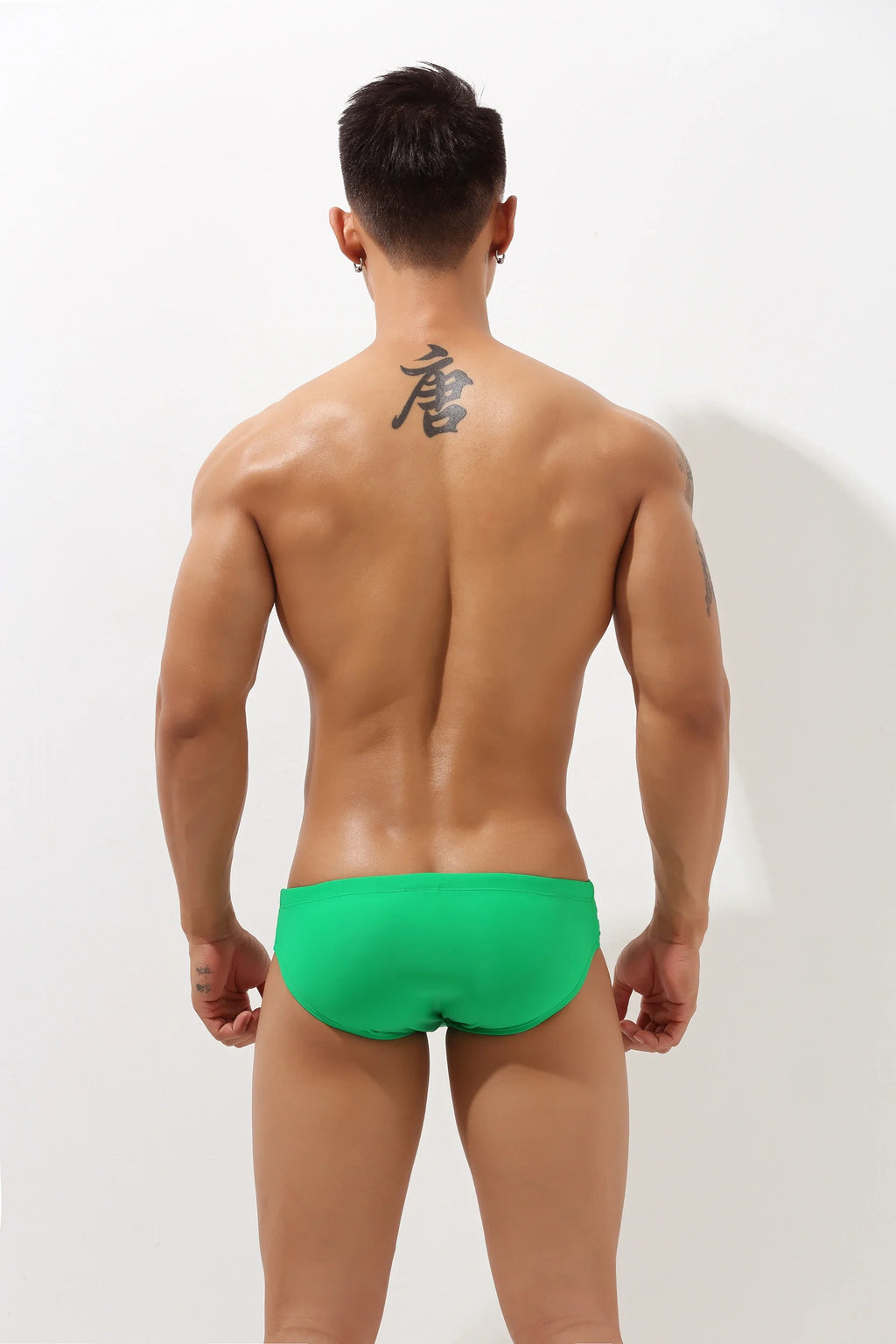 Sexy Low-Rise Swim Briefs for Men with Hollow Design